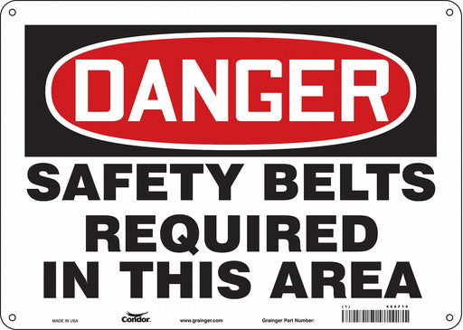 Safety Sign 10 inx14 in Aluminum