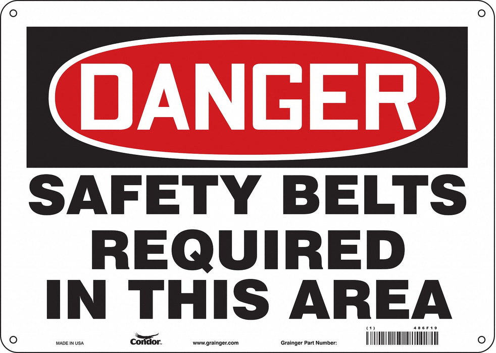 Safety Sign 10 inx14 in Aluminum