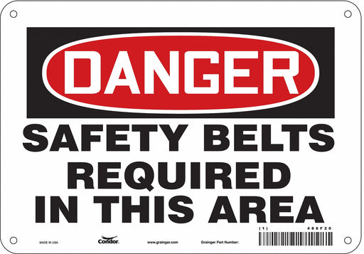 Safety Sign 7 in x 10 in Polyethylene