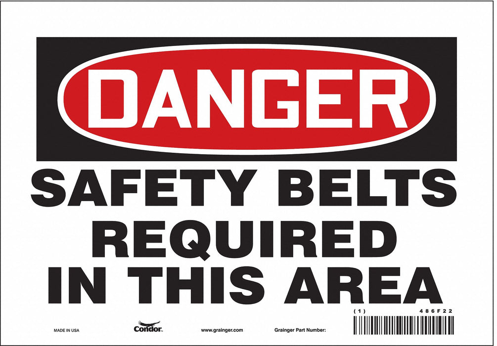 Safety Sign 7 in x 10 in Vinyl