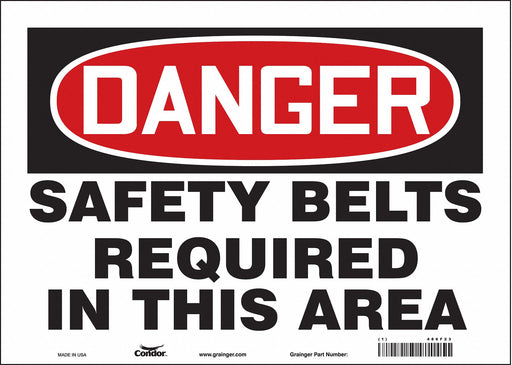 Safety Sign 10 in x 14 in Vinyl