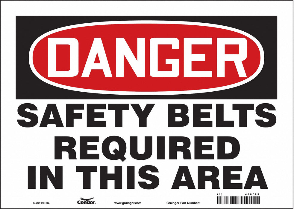 Safety Sign 10 in x 14 in Vinyl