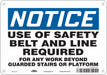 Safety Sign 7 inx10 in Polyethylene