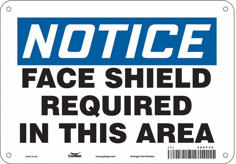Safety Sign 7 in x 10 in Aluminum