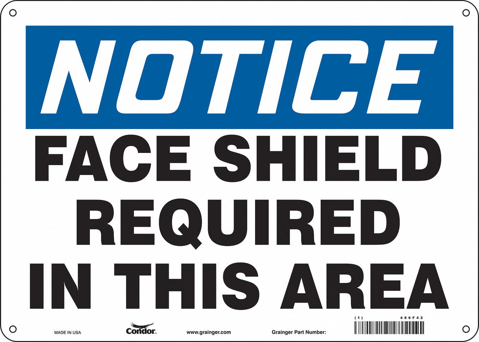 Safety Sign 10 inx14 in Polyethylene