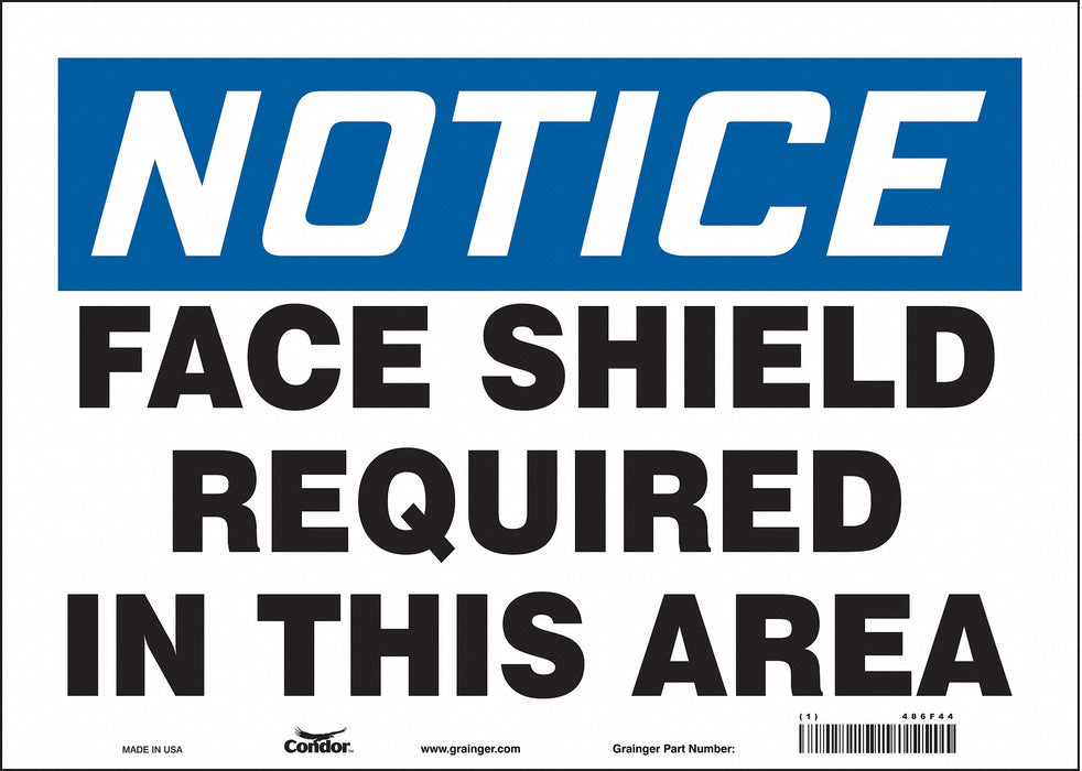 Safety Sign 10 in x 14 in Vinyl
