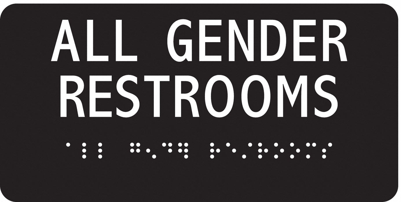 ADA Braille Facility Sign 3 in x 6 in