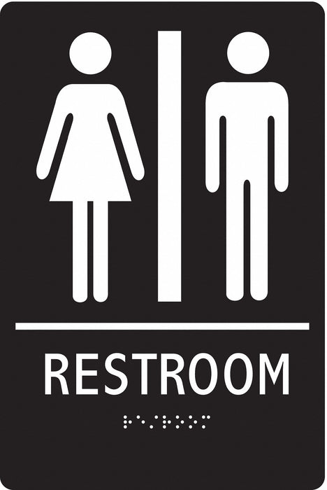 ADA Braille Facility Sign 9x6in Plastic