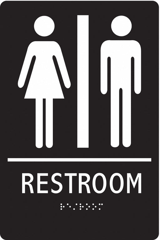 ADA Braille Facility Sign 9x6in Plastic