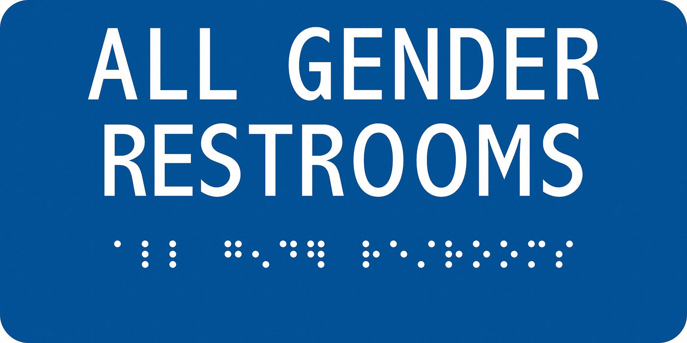 ADA Braille Facility Sign 3 in x 6 in