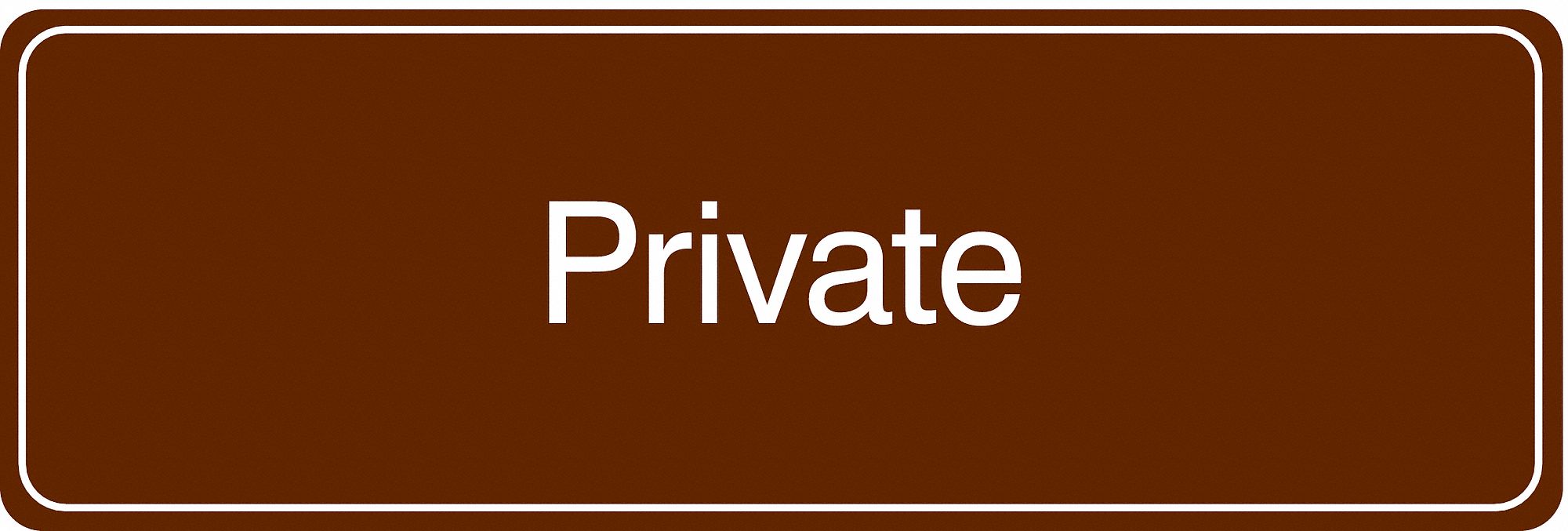 Facility Sign 3 in x 9 in Acrylic