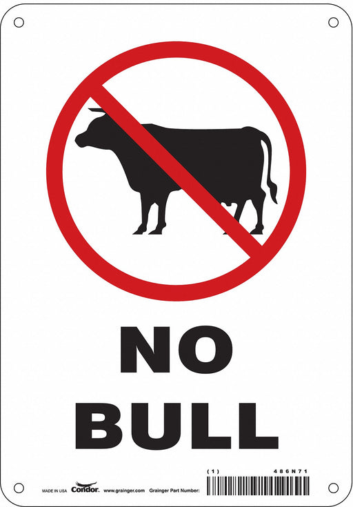 Safety Sign 10 in x 7 in Aluminum