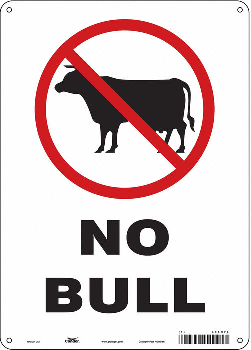 Safety Sign 14 in x 10 in Polyethylene