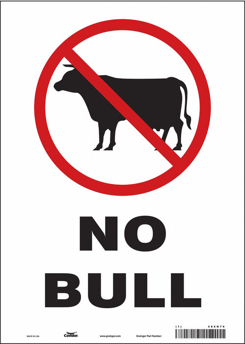 Safety Sign 14 in x 10 in Vinyl