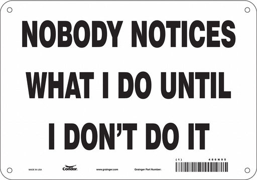 Safety Sign 7 in x 10 in Aluminum