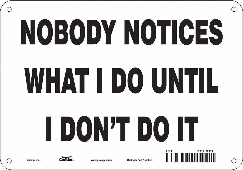 Safety Sign 7 in x 10 in Aluminum