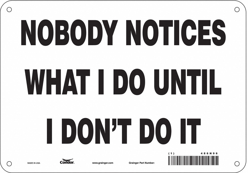 Safety Sign 10 in x 14 in Aluminum