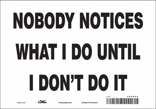 Safety Sign 7 in x 10 in Vinyl