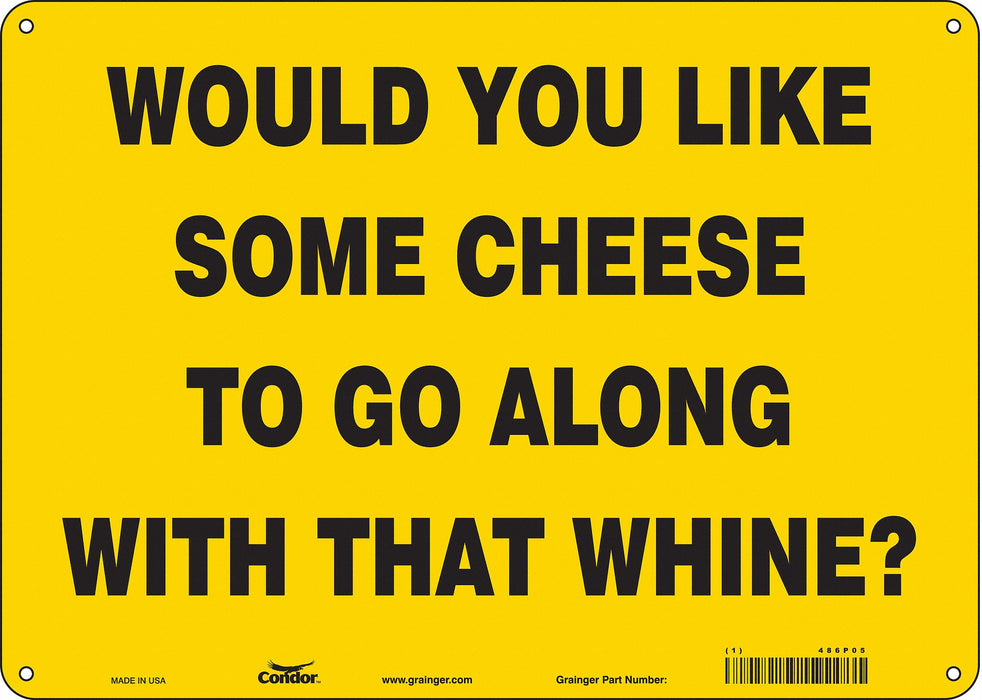 Safety Sign 10 in x 14 in Polyethylene