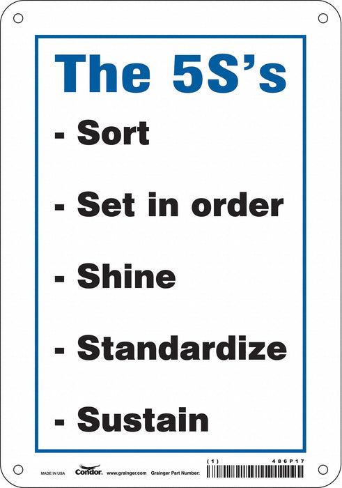 Safety Sign 10 inx7 in Aluminum