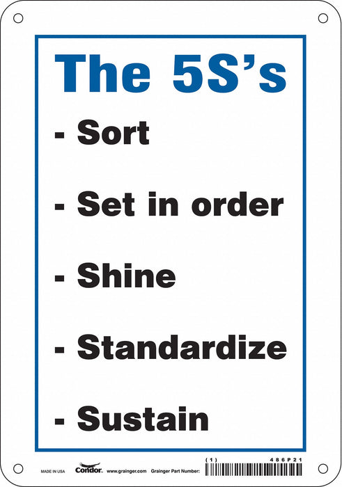 Safety Sign 10 inx7 in Polyethylene