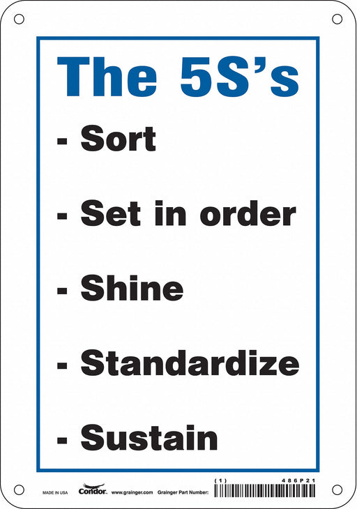 Safety Sign 10 inx7 in Polyethylene