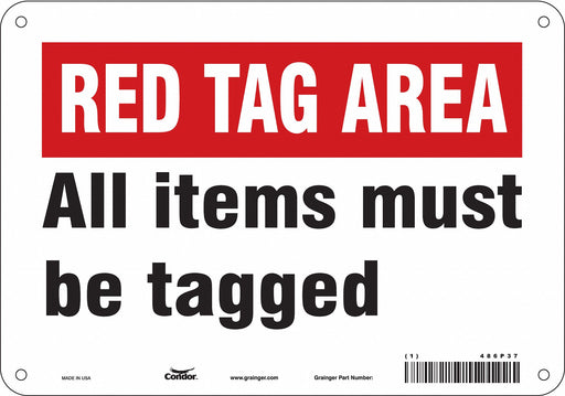 Safety Sign 7 in x 10 in Polyethylene