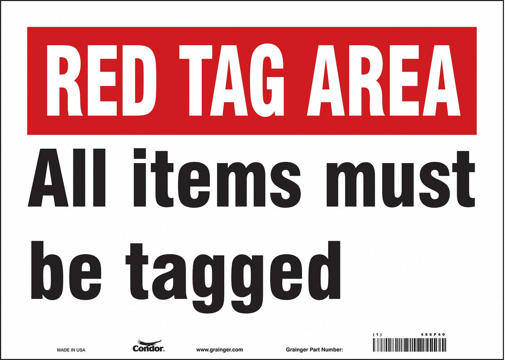 Safety Sign 10 in x 14 in Vinyl
