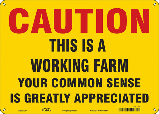 Safety Sign 10 in x 14 in Aluminum