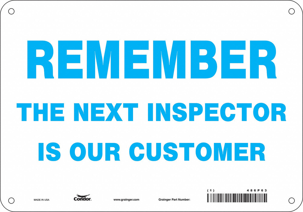 Safety Sign 7 in x 10 in Aluminum