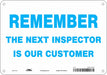 Safety Sign 7 in x 10 in Polyethylene