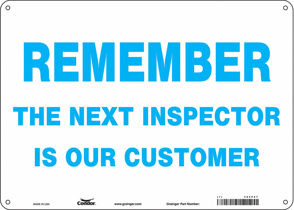Safety Sign 10 inx14 in Polyethylene