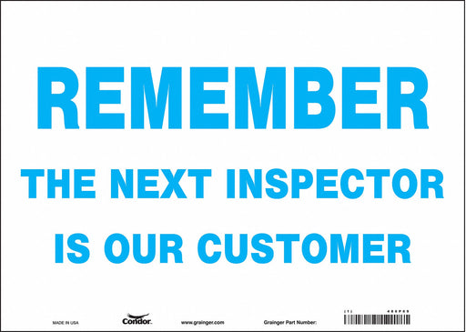 Safety Sign 10 in x 14 in Vinyl