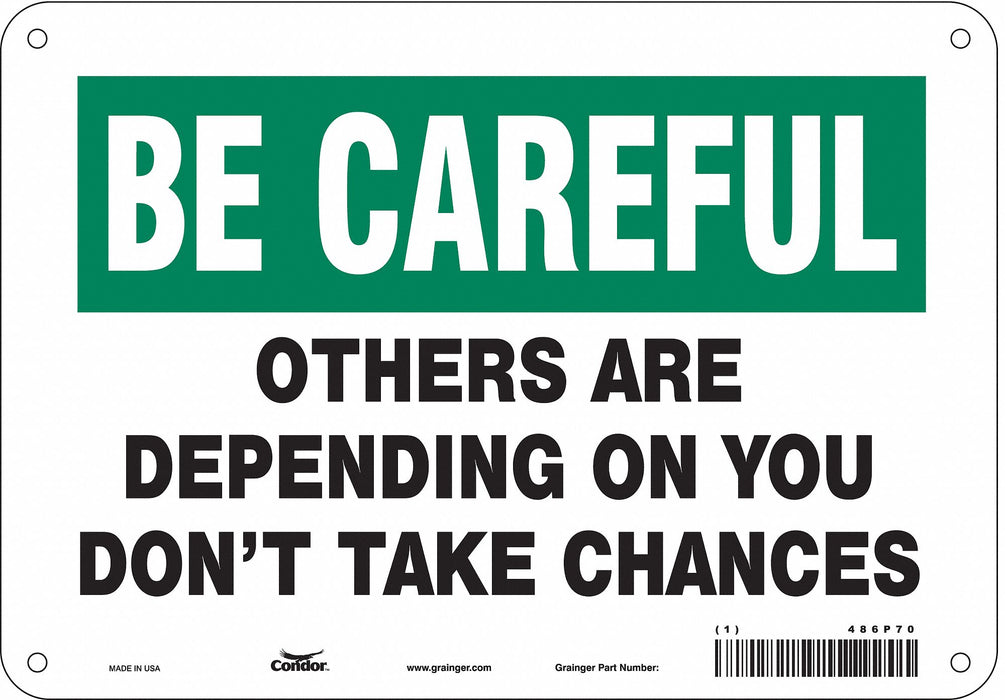 Safety Sign 7 in x 10 in Aluminum