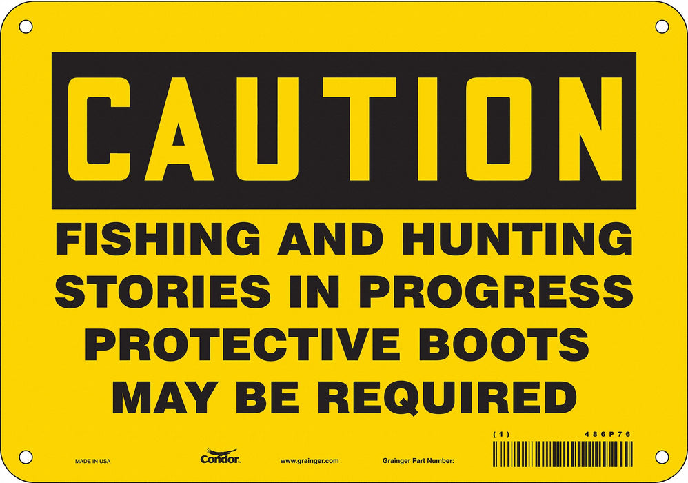 Safety Sign 7 in x 10 in Aluminum