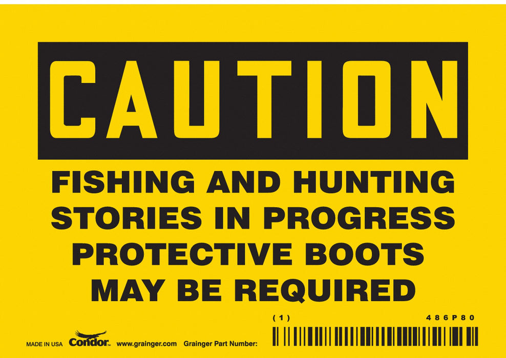 Safety Sign 3 1/2 in x 5 in Vinyl
