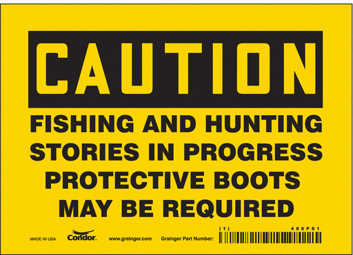 Safety Sign 5 in x 7 in Vinyl