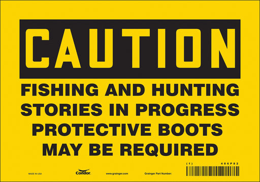 Safety Sign 7 in x 10 in Vinyl