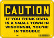 Safety Sign 7 in x 10 in Polyethylene