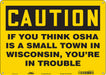 Safety Sign 10 in x 14 in Polyethylene