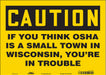 Safety Sign 10 in x 14 in Vinyl