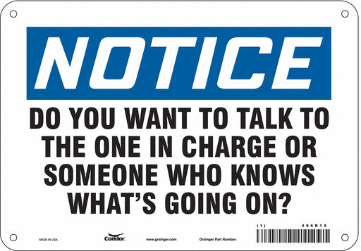 Safety Sign 7 in x 10 in Aluminum