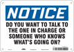 Safety Sign 7 in x 10 in Polyethylene