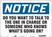 Safety Sign 10 in x 14 in Polyethylene