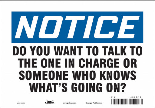 Safety Sign 7 in x 10 in Vinyl