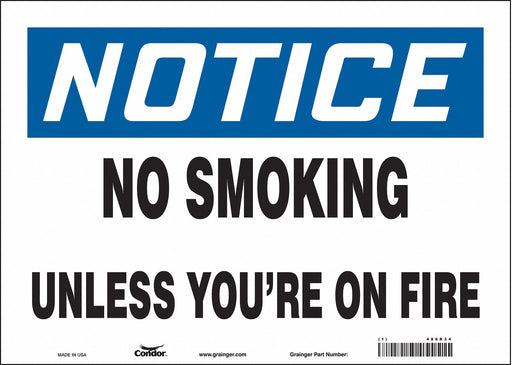 Safety Sign 10 in x 14 in Vinyl
