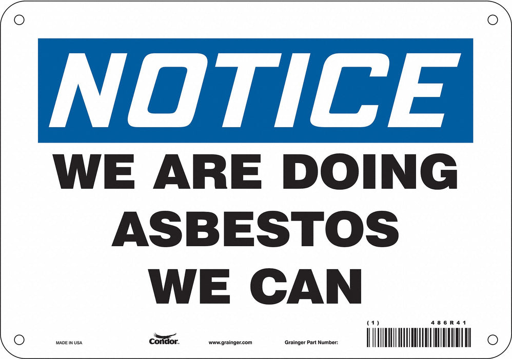 Safety Sign 7 in x 10 in Aluminum