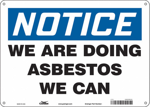Safety Sign 10 in x 14 in Aluminum