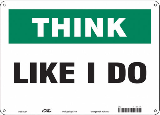 Safety Sign 10 in x 14 in Aluminum