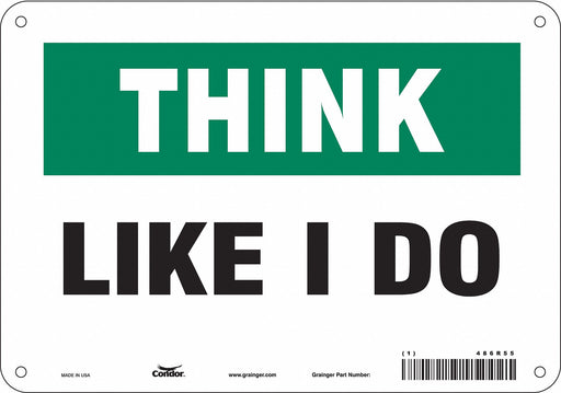Safety Sign 7 in x 10 in Polyethylene